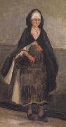 Jean Baptiste Camille  Corot Femme de Pecheur de Dieppe (mk11) oil painting artist